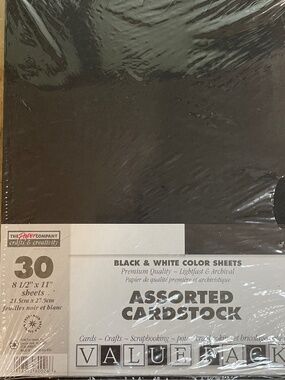 New, Opened Pack of 25 Cardstock Papers